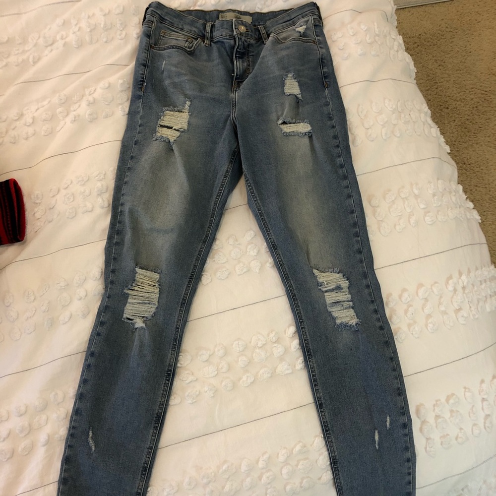 TOPSHOP JAMIE SKINNY RIPPED JEANS